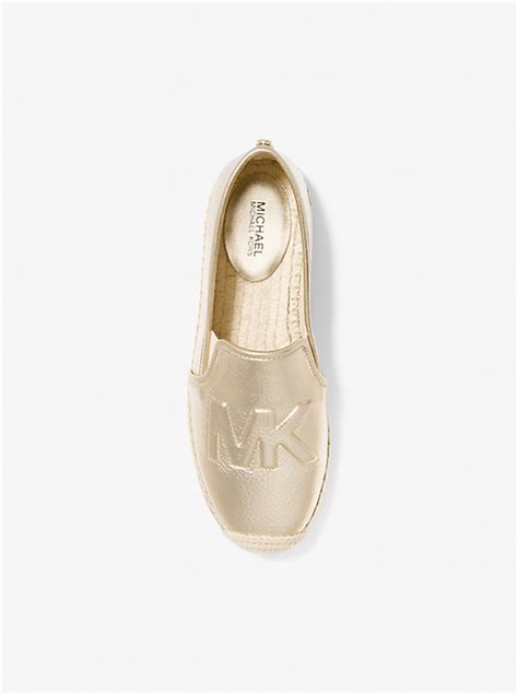 michael kors hasting slide noir|Hastings Metallic Logo Embossed Slip.